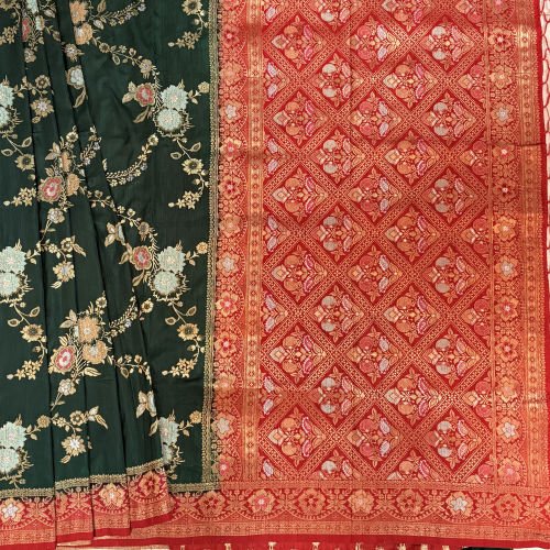 BLENDED MEENAKARI WEAVED BANARASI SILK SAREE