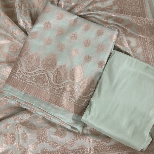 UNSTITCHED BANARASI SALWAR SUIT WITH BANARASI DUPATTA