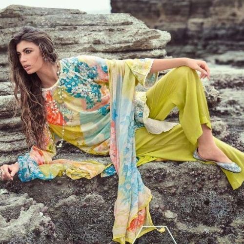 PURE COTTON DIGITAL PRINTED UNSTITCHED SUIT WITH MUSLIN DUPATTA